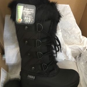 Girls Tundra Black Boots Diana-MS